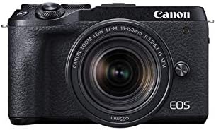 Canon EOS M6-os Mark II Digitális Fényképezőgép Ef-M 18-150mm F/3.5-6.3 AZ STM Objektív, Fekete