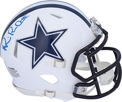 Michael Irvin Dallas Cowboys Dedikált Riddell Lapos Fehér Alternatív Sebesség Mini Sisak - Dedikált NFL Mini Sisak