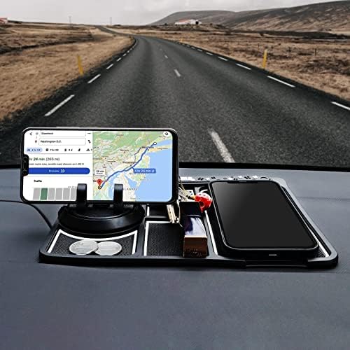 FONEDISK csúszásgátló Autós Telefon Műszerfal Pad Mat Ragadós Markolat 360° - os Elforgatás Dash tartó mobiltelefon,GPS,Napszemüveg,Keychains,