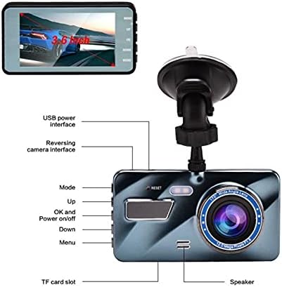 SHANG-JUN 3.6 Hüvelyk Autó DVR Visszapillantó Kamera Autó Vezetési Készülék 1080P Dash Kamera, 170° - os, Széles éjjellátó G-Érzékelő