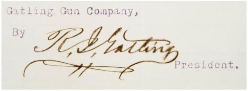 Richard J. Gatling - Gépelt Levelet Írt Alá 04/14/1885