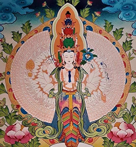 WholesaleSarong Avalokitesvara Mahayana Pantheon Tibeti thangka Papír Poszter Ország lakberendezés