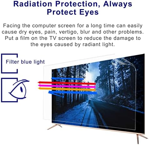 WSAH 32-75 cm-es TV, Képernyő Védő Szűrő, Anti Kék Fény, Tükröződésmentes Fólia Védi A szemet, LCD, 4K OLED & HD TV,32in(698x392mm)