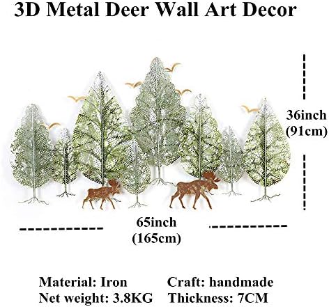 3D Sztereó Wall Art Madár, Őz Erdőben, Nagy Méretű Haza Fali Dekoráció, Kézzel készített Karácsonyi Fali Díszek, a Nappali, Hálószoba,