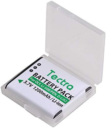 Tectra 2 Csomag LI-50B D-LI92 Akkumulátor, LED, USB Töltő Kompatibilis Olympus VR-340 1010 1020 1030SW Kemény 6000 6020 8000 8010