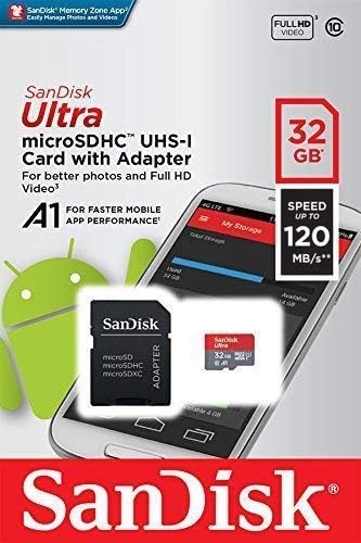 Ultra 32GB MicroSDHC Dolgozik LG Ariszto Plusz által Ellenőrzött SanFlash, valamint SanDisk (A1/C10/U1/8k/120MBs)