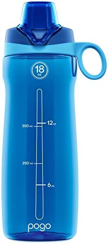 Pogo BPA Mentes Tritan Műanyag vizes Palackot a Chat Fedél, 18 Oz, Kék