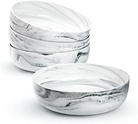 Divitis Haza Fusion Tészta Saláta Tál készlet 4, 56 fl oz, 8.5 cm, fekete porcelán (tányérok, tálak set; salátás tálak; z tálak; a