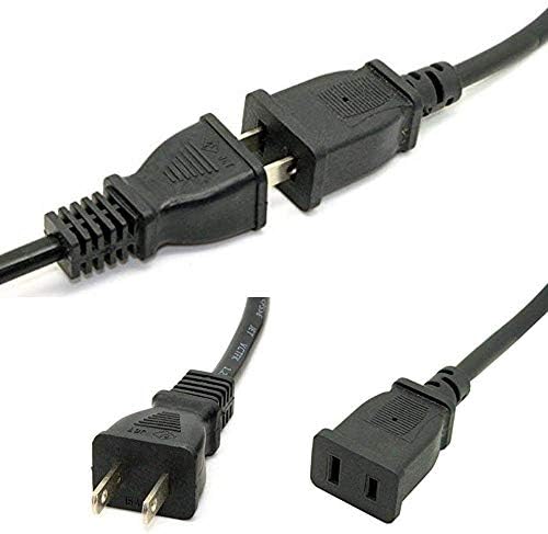 Toptekits 2-Pack USA Outlet Power Saver Hosszabbító Kábel 125V 15A 2-Keret 2 Értékesítési NEMA 5-15P, hogy NEMA 5-15R (1.6 ft/50cm)