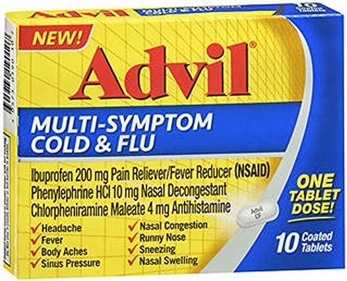 Advil Multi-Tünet Hideg & Influenza Bevont Tabletta - 10 ct, 2 darabos Csomag