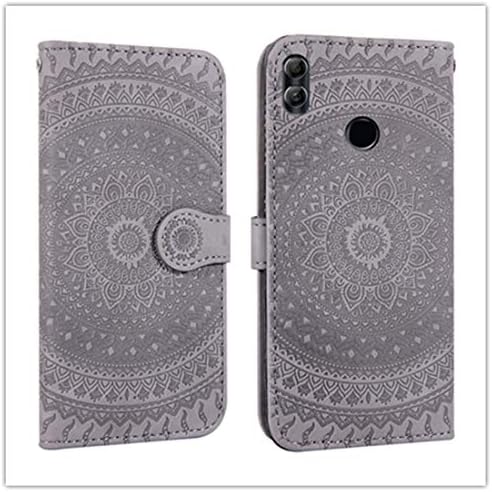 Chenyouwen Mobil Telefon Esetében Nagy a Huawei Y7 2019 Préselt Nyomtatási Minta Vízszintes Flip PU bőrtok a Jogosult & Kártya Slot