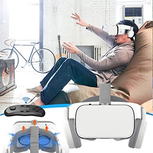 3D-s VR Virtuális Valóság Headset Goggle Távoli Vezérlő, VR VR Headset Szemüveg a 3D-s Filmek, Videó, Játék, Játékok, VR Szett iOS,