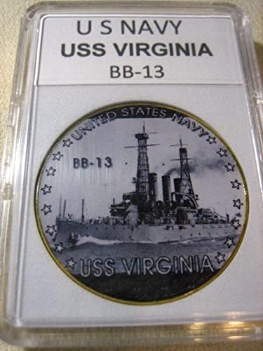 Aveshop Gyűjthető Szimbólumok amerikai Haditengerészet - USS Virginia (BB-13) Ch Cn (Ezek a Jelvény Tökéletesen Kiegészíti A Gyűjtemény)