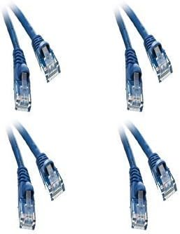 CAT5E Hi-Speed LAN Ethernet Patch Kábel, Snagless/Öntött Boot, 2 Méter, Kék, 4 Darab (ED740825)