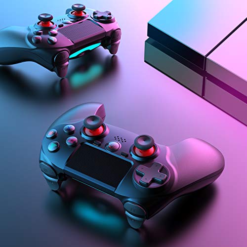 Vezeték nélküli Kontroller PS4,CHEZOCIO Játékvezérlő Gamepad Kettős Vibráció Touchpad Újratölthető Távoli csúszásgátló Markolat Audio