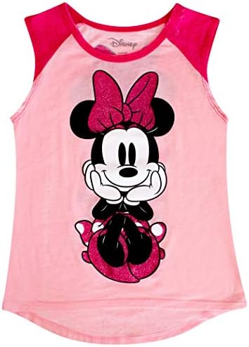 Disney Minnie Mouse Póló, Ifjúsági Lány Pasztell Rózsaszín Raglan Front Back Tartály Tetején