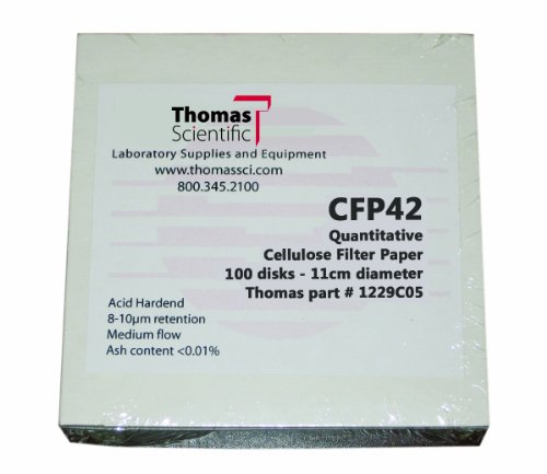 Thomas CFP42-110 Cellulóz Mennyiségi Szűrő, Papír, 11cm Átmérőjű, 2-3 Mikron, Lassú Áramlás Fokozatú CFP42 (Csomag 100)