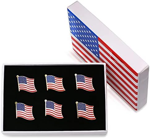 Gyönyörű Amerikai Zászlót Kitűző -A Stars and Stripes -Szilárd Fém Zászlót Kitűző-Arany Hang (6 Csapok díszdobozban)