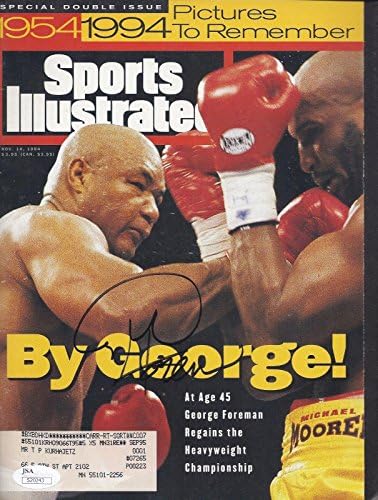 George Foreman Aláírt 11/14/94 Sports Illustrated Magazin Autogramot Szövetség Coa - Dedikált Boksz Magazinok