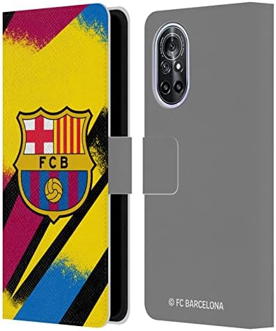 Fejét az Esetben Minták Hivatalosan Engedélyezett FC Barcelona hazai 2019/20 Címer Kit Bőr Könyv Tárca burkolata Kompatibilis Huawei