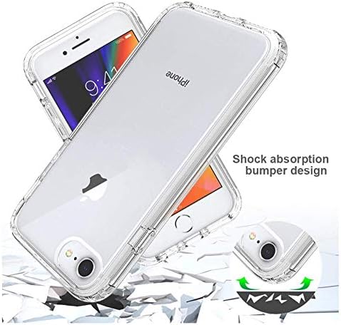 HUIYCUU Kompatibilis az iPhone SE2 SE 2020 iPhone 8 iPhone 7 Esetben, Ütésálló Anti-Slip Aranyos Csillogás Szikra, Világos Tervezési