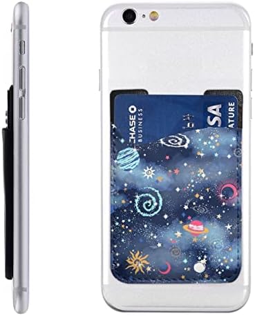 Kék Galaxy Tér Csillagok Telefon Kártya Tartóját Kibír a Telefon Esetében Zsebében Tárca ID hitelkártyák Tok tok iPhone Android